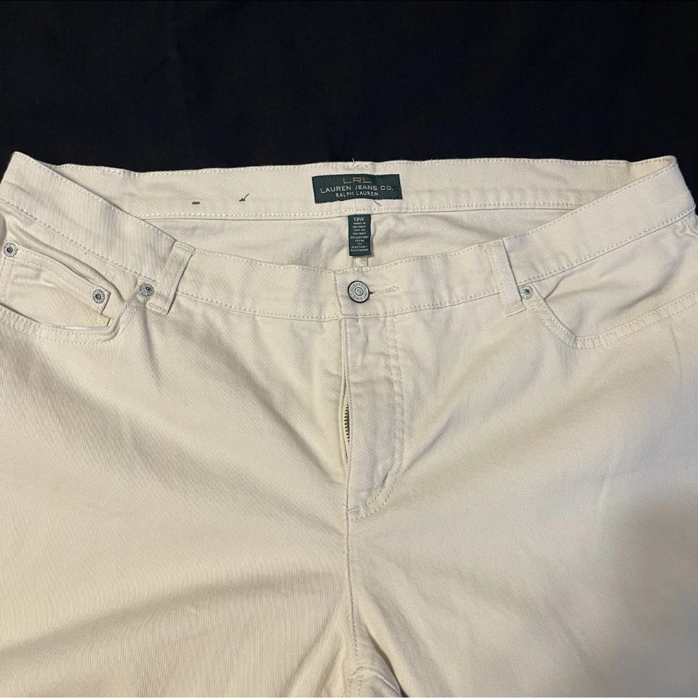 *PAIR*LRL Lauren Jeans Co Modern Straight Size 18W Black White - Picture 11 of 16